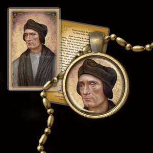 St. John Fisher Pendant & Holy Card Gift Set