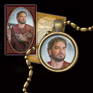 St. Mark the Evangelist Pendant & Holy Card Gift Set