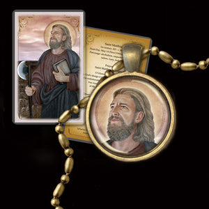 St. Matthias Pendant & Holy Card Gift Set