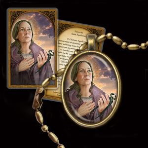 St. Apollonia Pendant & Holy Card Gift Set