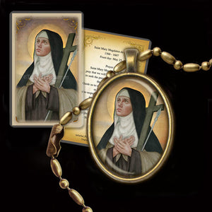 St. Mary Magdalen de Pazzi Pendant & Holy Card Gift Set