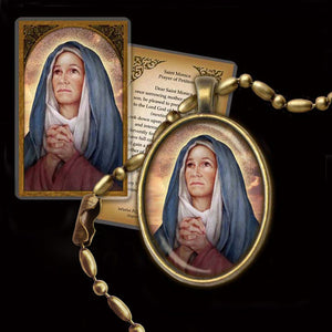 St. Monica Pendant & Holy Card Gift Set