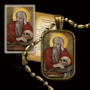 St. Jerome Pendant & Holy Card Gift Set