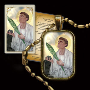 St. Stephen Pendant & Holy Card Gift Set