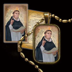 St. Vincent Ferrer Pendant & Holy Card Gift Set