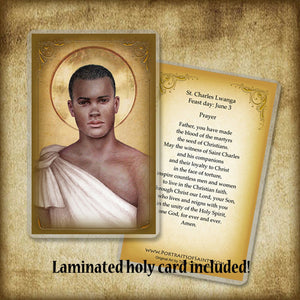 St. Charles Lwanga Pendant & Holy Card Gift Set