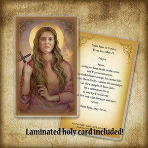 St. Julia of Corsica Pendant & Holy Card Gift Set