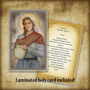 St. Zita of Lucca Pendant & Holy Card Gift Set