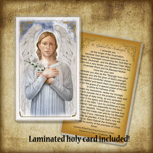St. Gabriel the Archangel Pendant & Holy Card Gift Set
