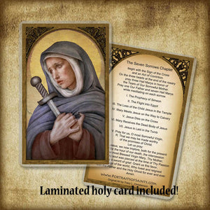 Our Lady of Sorrows Pendant & Holy Card Gift Set