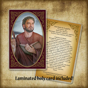 St. Mark the Evangelist Pendant & Holy Card Gift Set