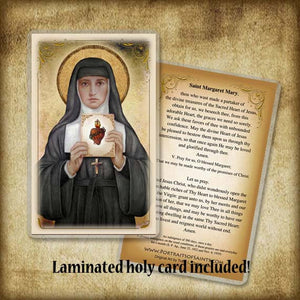 St. Margaret Mary Alacoque Pendant & Holy Card Gift Set