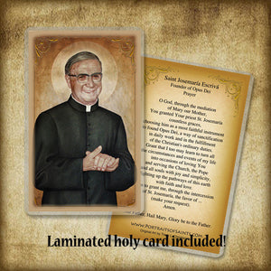 St. Josemaria Escriva Pendant & Holy Card Gift Set