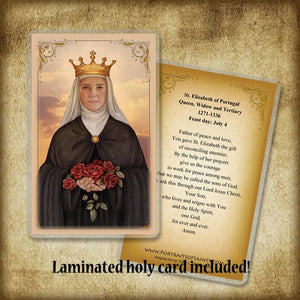 St. Elizabeth of Portugal Pendant & Holy Card Gift Set