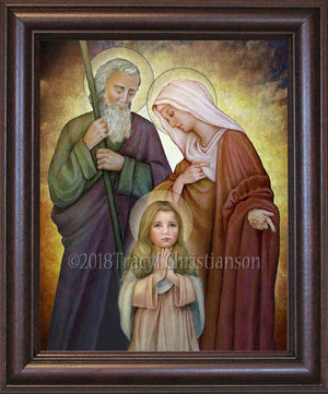 St. Joachim and St. Anne with the Child Mary Framed