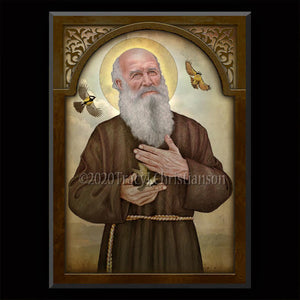 St. Conrad of Piacenza Plaque & Holy Card Gift Set