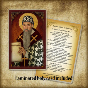 St. Cyril of Alexandria Plaque & Holy Card Gift Set