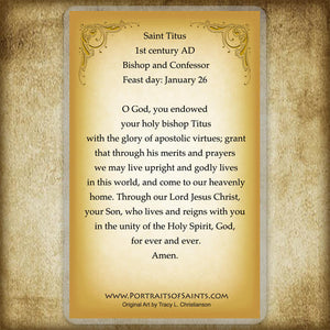 St. Titus Holy Card