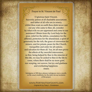 St. Vincent de Paul Holy Card