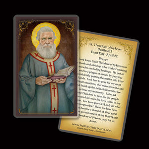 St. Theodore of Sykeon Holy Card