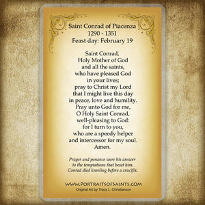 St. Conrad of Piacenza Holy Card
