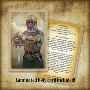 St. Maurice Plaque & Holy Card Gift Set