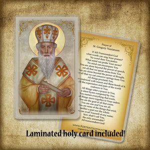 St. Gregory Nazianzen Pendant & Holy Card Gift Set