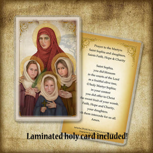 St. Sophia the Martyr Plaque & Holy Card Gift Set