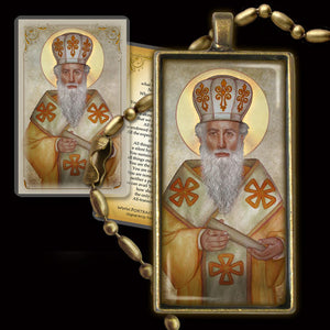 St. Gregory Nazianzen Pendant & Holy Card Gift Set