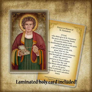 St. Pantaleon Pendant & Holy Card Gift Set