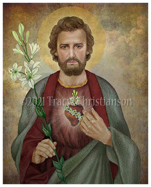 St. Joseph Chaste Heart Print