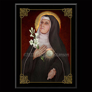 St. Juliana Falconieri Plaque & Holy Card Gift Set