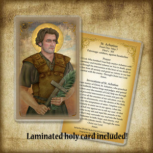 St. Achatius Pendant & Holy Card Gift Set