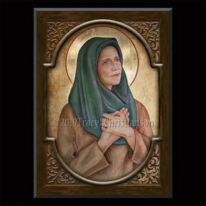 St. Hannah Plaque & Holy Card Gift Set