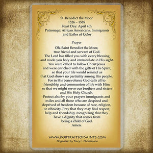 St. Benedict the Moor Holy Card