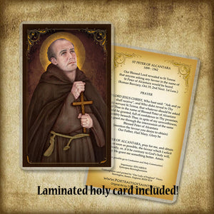 St. Peter of Alcantara Pendant & Holy Card Gift Set