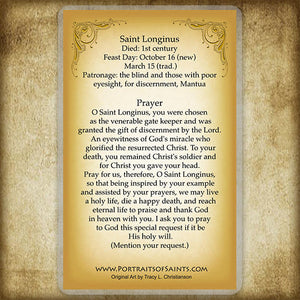 St. Longinus the Centurion Holy Card