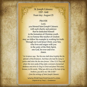 St. Joseph Calasanz Holy Card
