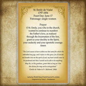 St. Emily de Vialar Holy Card