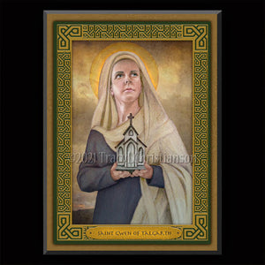 St. Gwen of Talgarth Plaque & Holy Card Gift Set