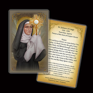 St. Juliana of Liege Holy Card