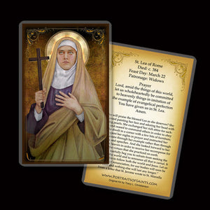 St. Lea of Rome Holy Card