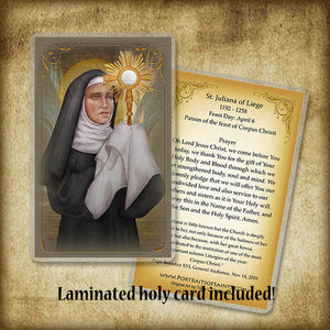 St. Juliana of Liege Pendant & Holy Card Gift Set