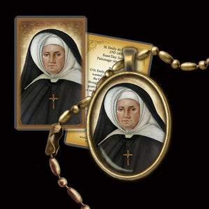 St. Emily de Vialar Pendant & Holy Card Gift Set