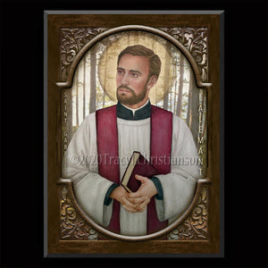 St. Gabriel Lalemant Plaque & Holy Card Gift Set