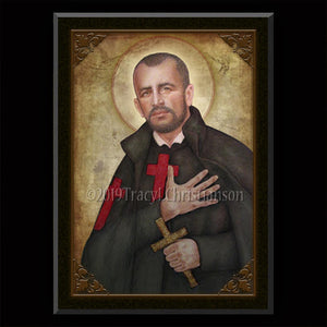 St. Camillus de Lellis Plaque & Holy Card Gift Set