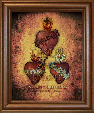 The Three Hearts Framed Art