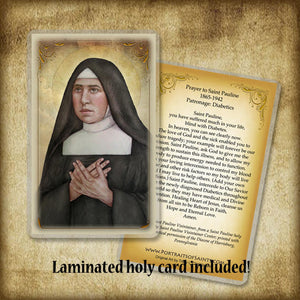 St. Pauline of the Agonizing Heart of Jesus Plaque & Holy Card Gift Set