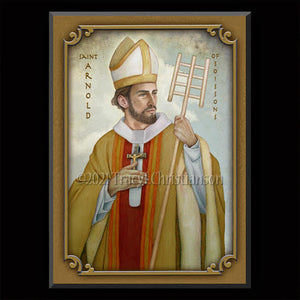 St. Arnold of Soissons Plaque & Holy Card Gift Set