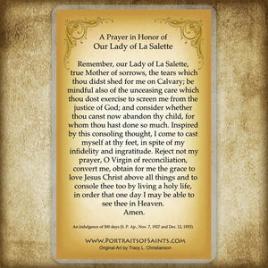 Our Lady of La Salette Holy Card